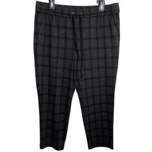 Loft Plaid Dress Pants Womens Petite Large Pull on Cropped Career Office Pants